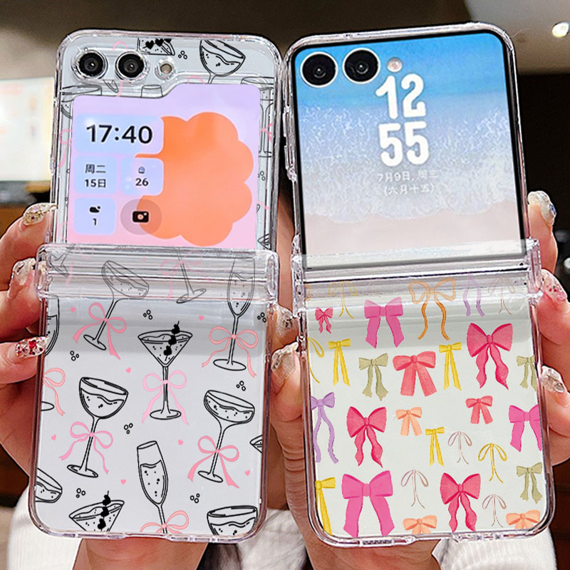 Phone Cases Z Flip 5 - Colorful Bow Pattern Folding Phone Case