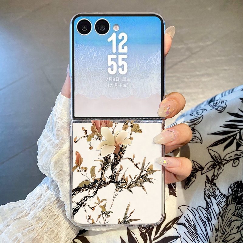 Magnolia Flower Printed Phone  - đánh giá và giá Phone Cases Z Flip 5