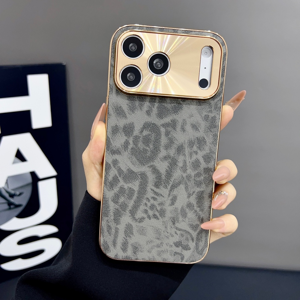Luxury Matte PU Leopard Print  - đánh giá và giá Luxury Plating Case